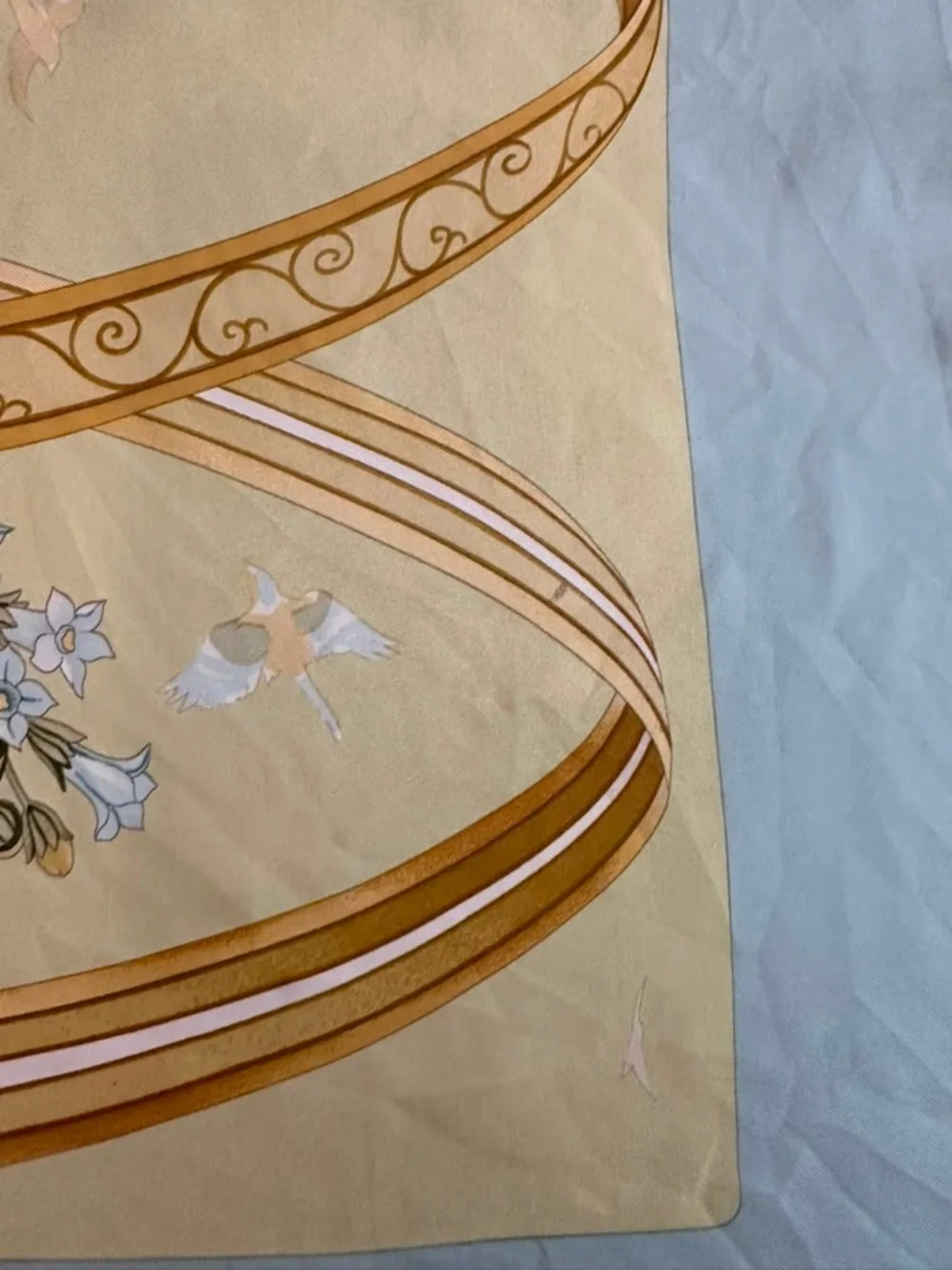 Salvatore Ferragamo Silk Scarf Blue